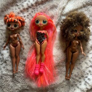 LOL OMG Pink and Orange Fashion Doll Set with Accessories